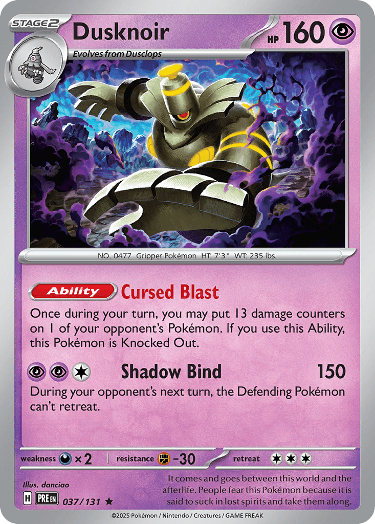 Dusknoir 37 — Scarlet & Violet: Prismatic Evolutions