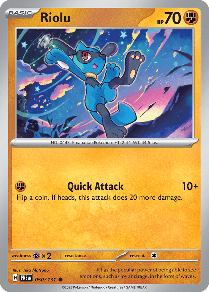 Riolu 50 — Scarlet & Violet: Prismatic Evolutions