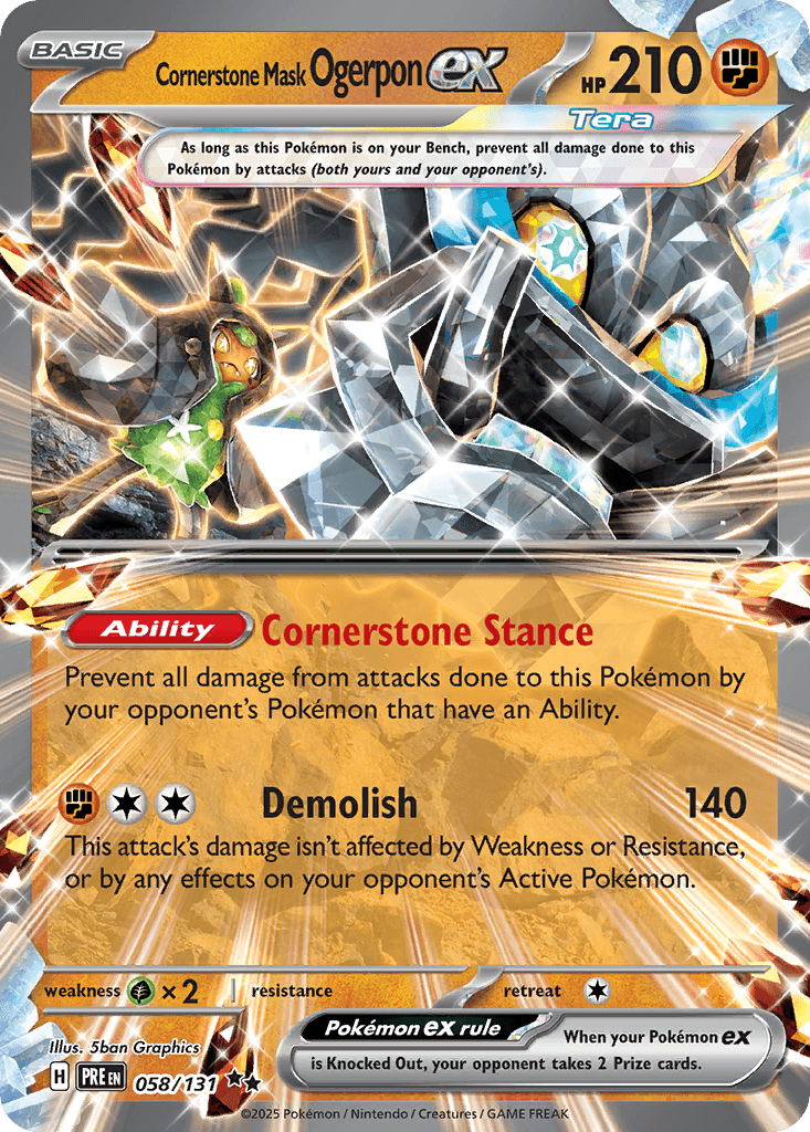 Cornerstone Mask Ogerpon ex 58 — Scarlet & Violet: Prismatic Evolutions
