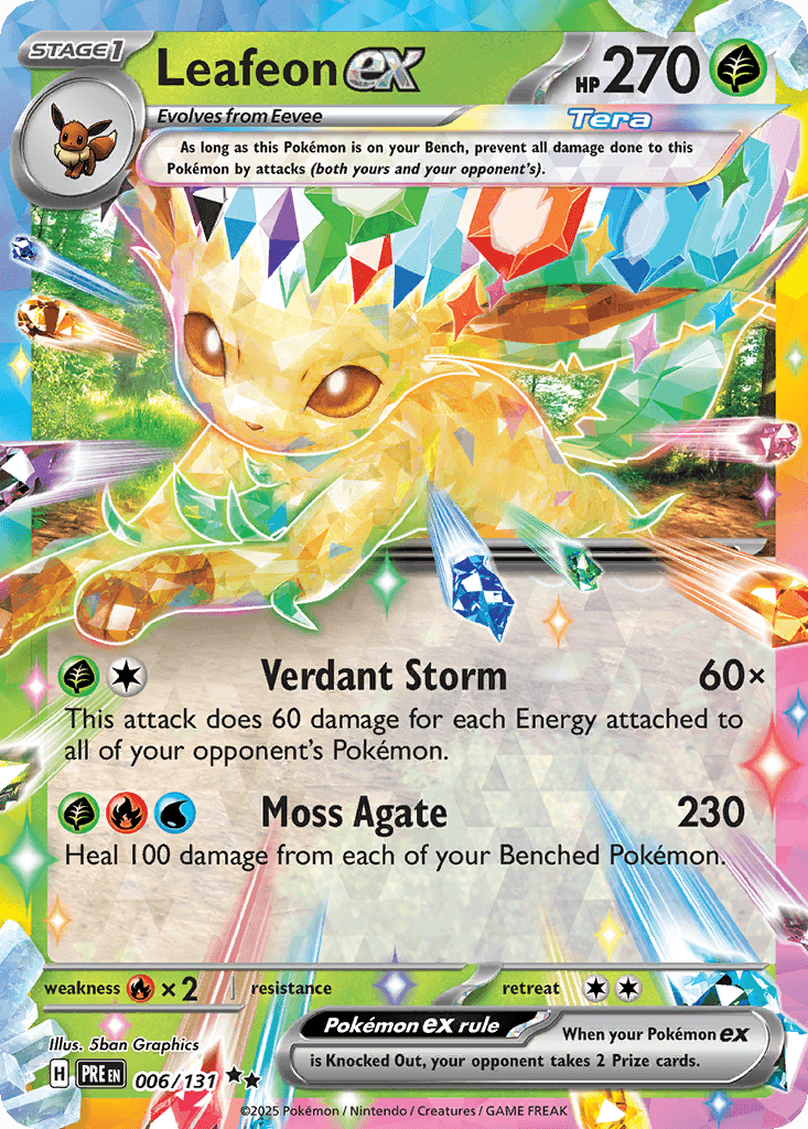 Leafeon ex 6 — Scarlet & Violet: Prismatic Evolutions