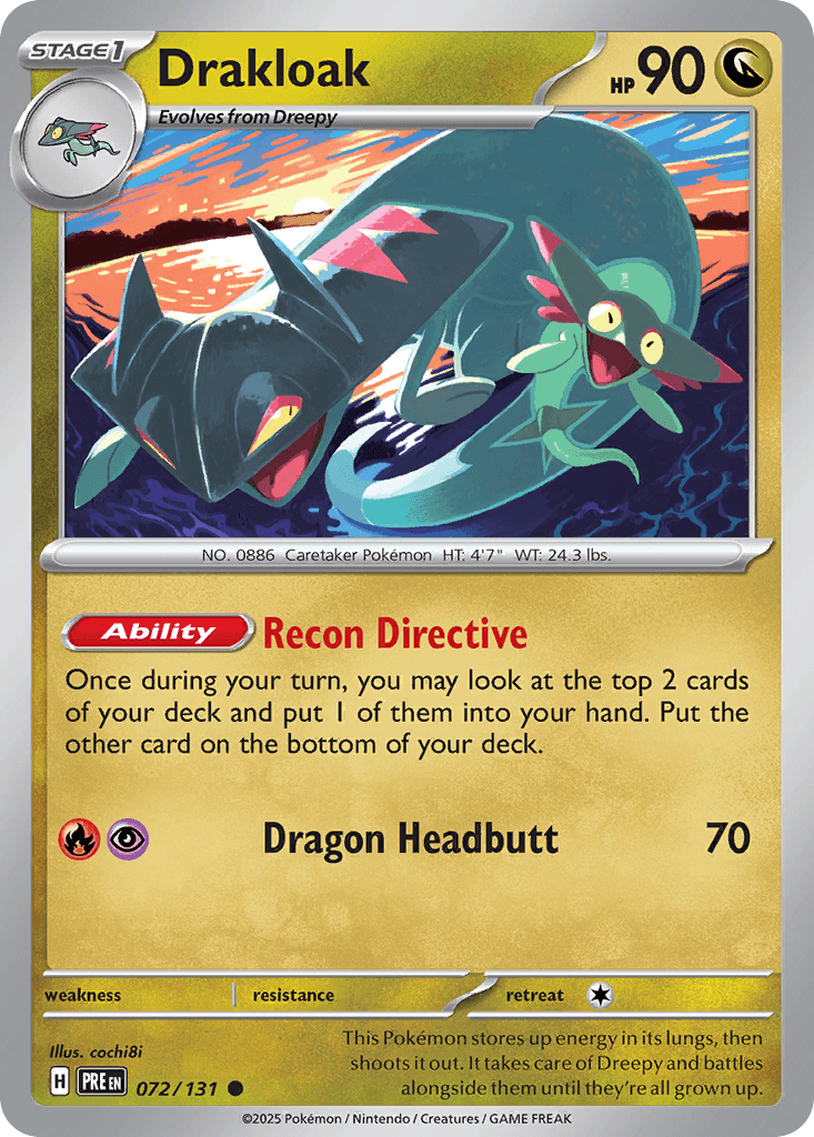Drakloak 72 — Scarlet & Violet: Prismatic Evolutions