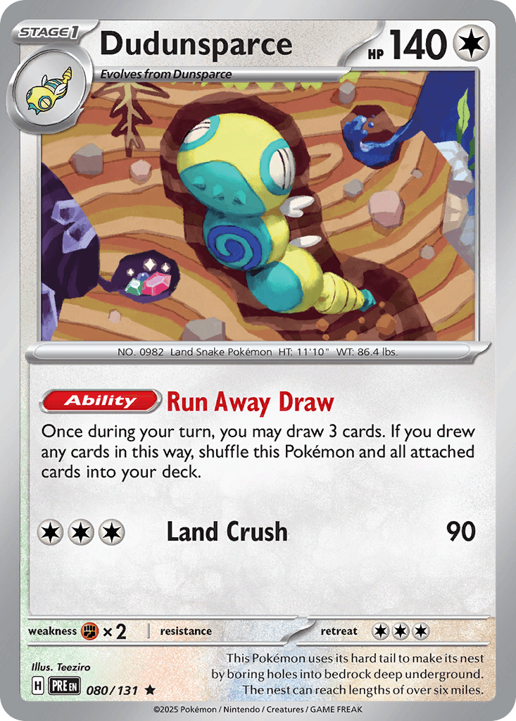 Dudunsparce 80 — Scarlet & Violet: Prismatic Evolutions