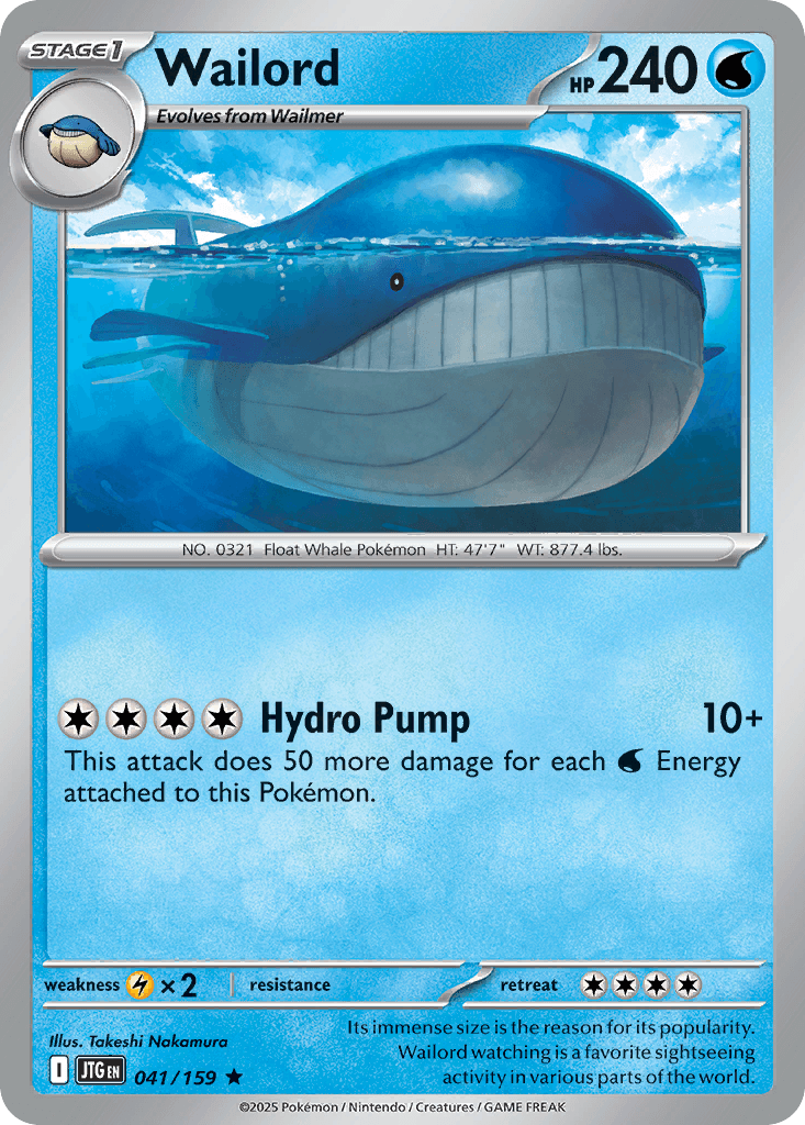Wailord 41 — Scarlet & Violet: Journey Together