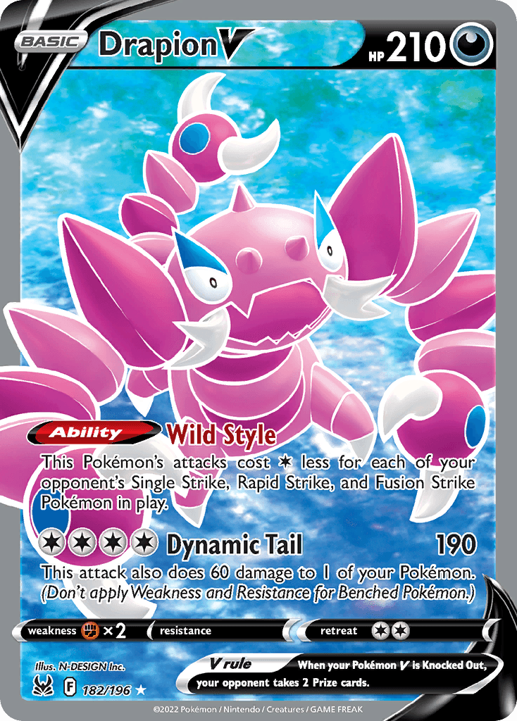 Drapion V 182 — Sword & Shield: Lost Origin