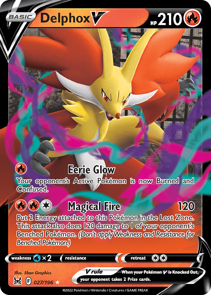 Delphox V 27 — Sword & Shield: Lost Origin