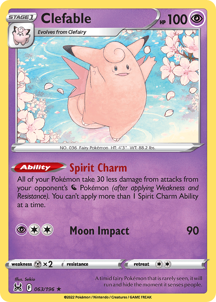 Clefable 63 — Sword & Shield: Lost Origin