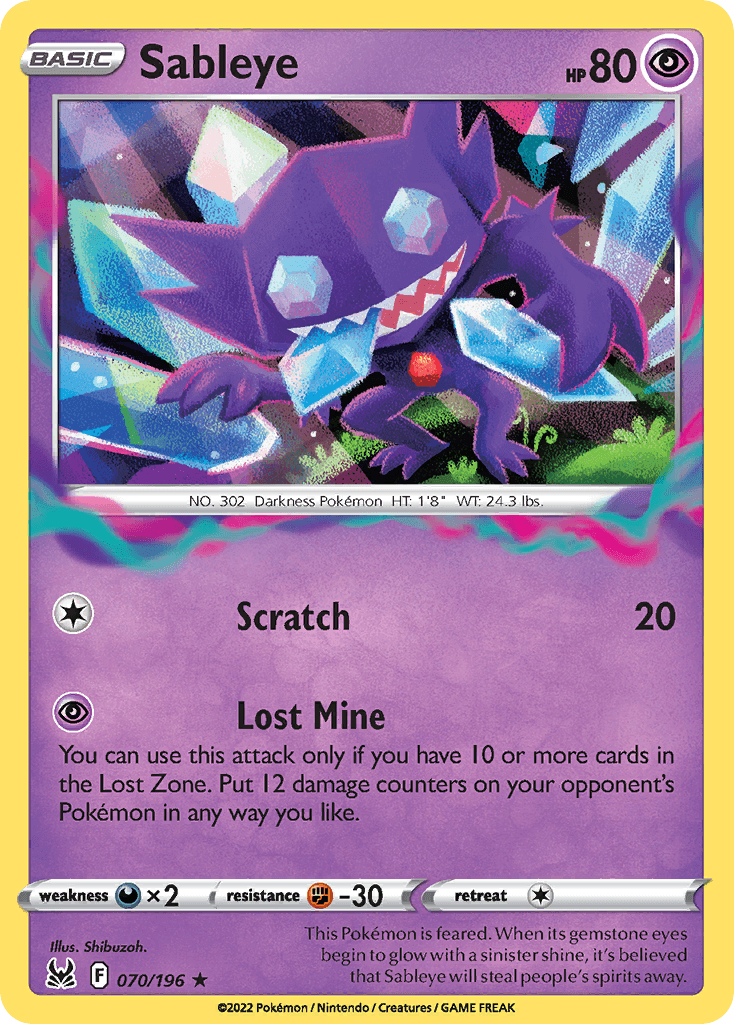 Sableye 70 — Sword & Shield: Lost Origin