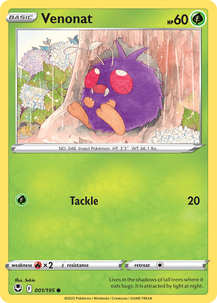 Venonat 1 — Sword & Shield: Silver Tempest