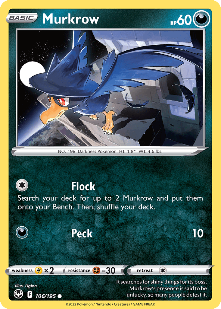 Murkrow 106 — Sword & Shield: Silver Tempest