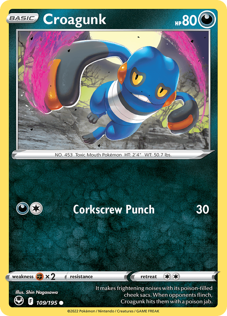 Croagunk 109 — Sword & Shield: Silver Tempest