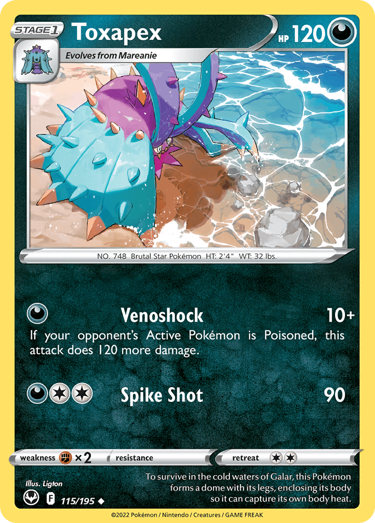 Toxapex 115 — Sword & Shield: Silver Tempest