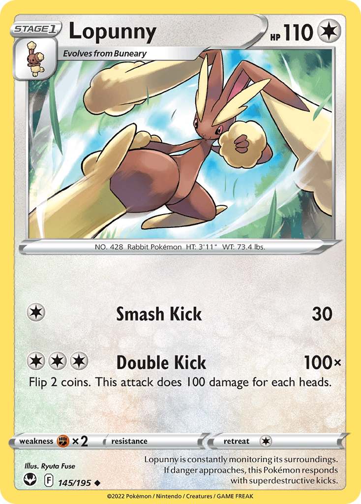 Lopunny 145 — Sword & Shield: Silver Tempest