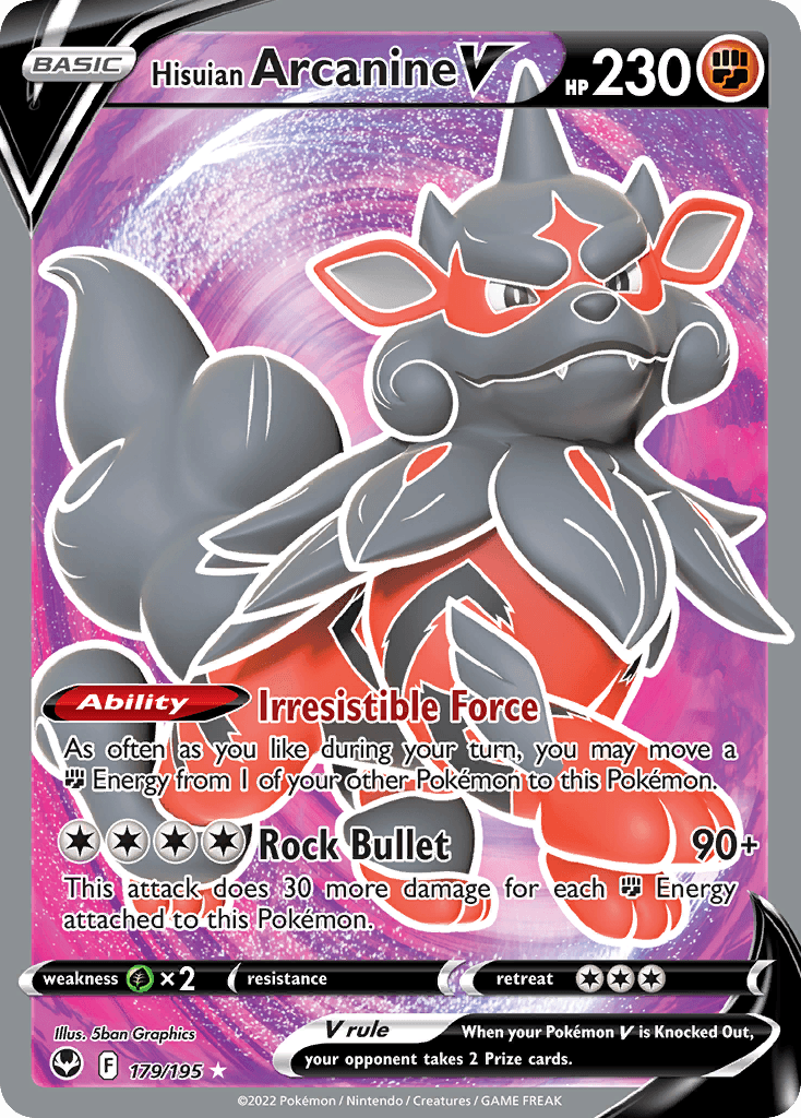 Hisuian Arcanine V 179 — Sword & Shield: Silver Tempest
