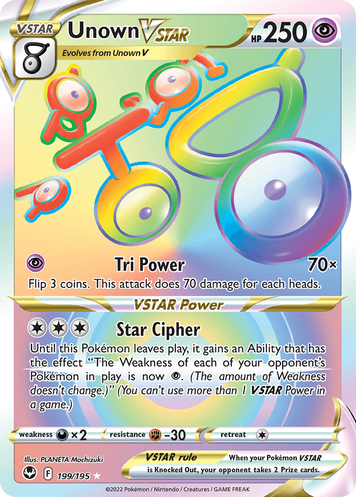 Unown VSTAR 199 — Sword & Shield: Silver Tempest