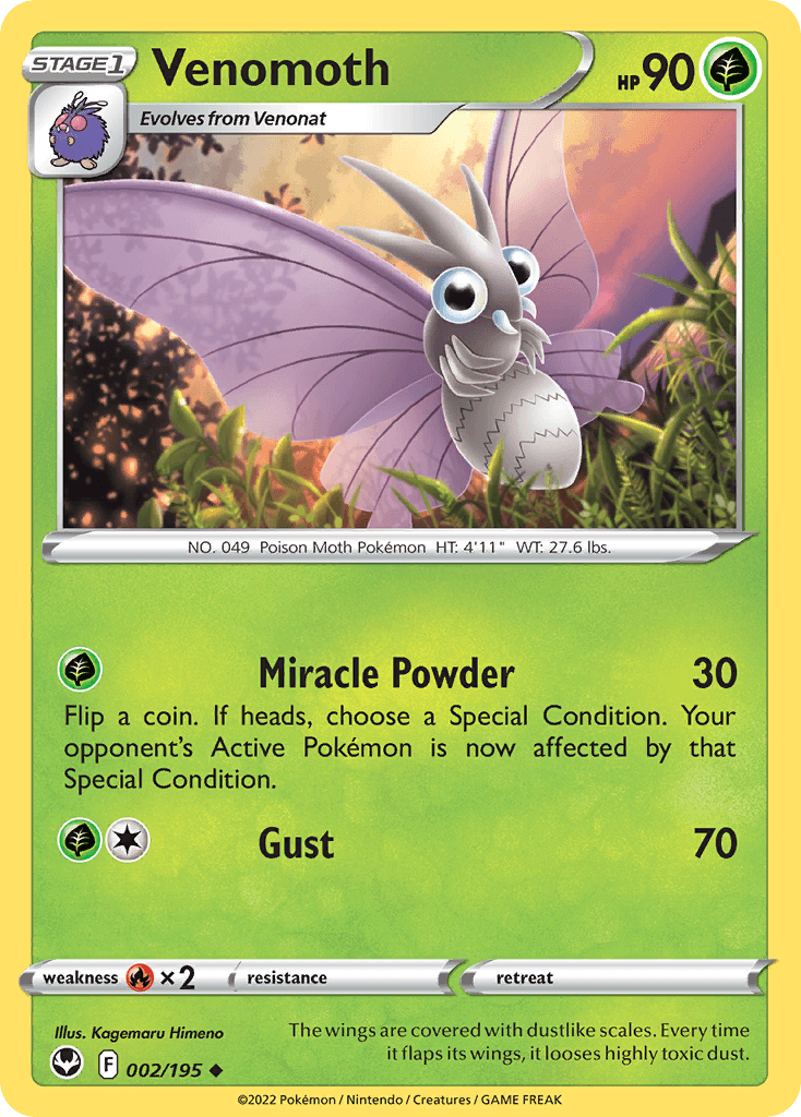 Venomoth 2 — Sword & Shield: Silver Tempest