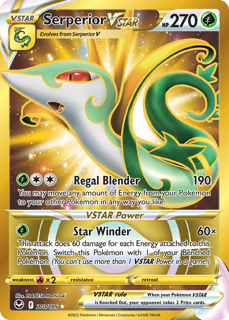 Serperior VSTAR 210 — Sword & Shield: Silver Tempest