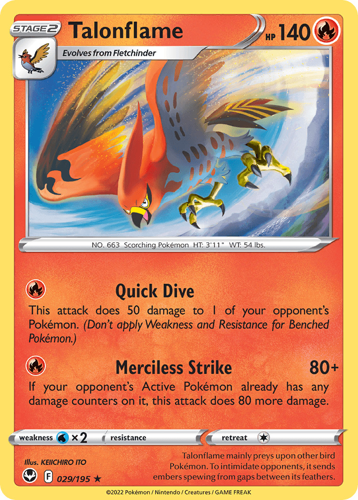 Talonflame 29 — Sword & Shield: Silver Tempest
