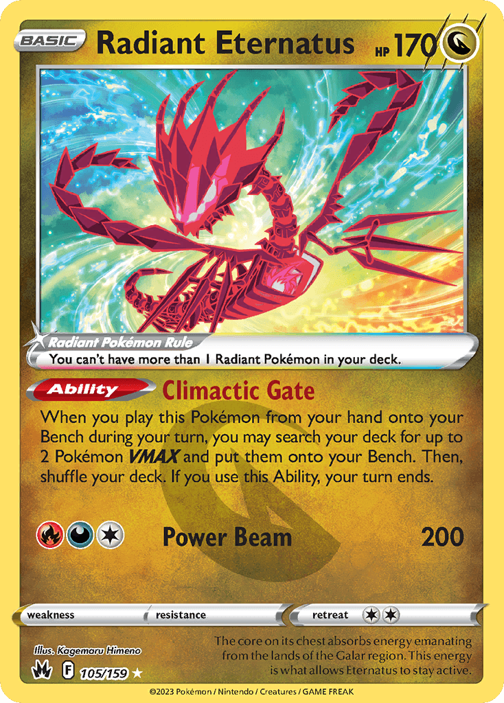 Radiant Eternatus 105 — Sword & Shield: Crown Zenith