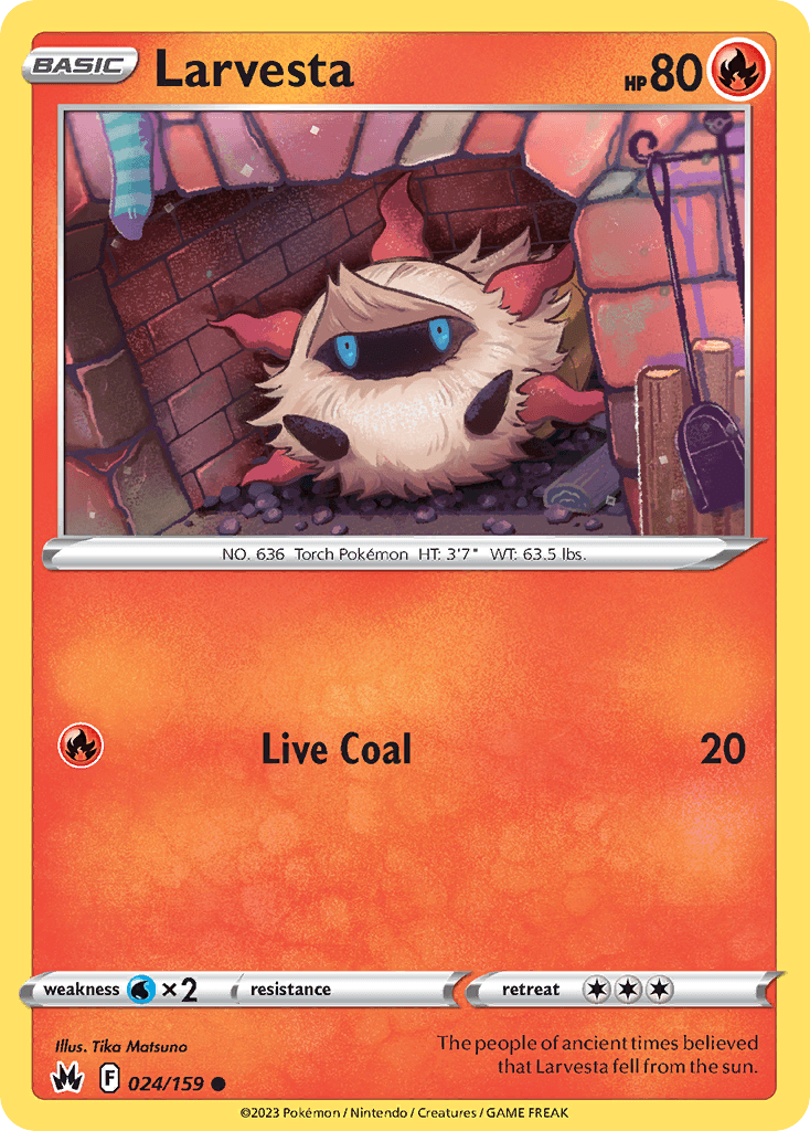 Larvesta 24 — Sword & Shield: Crown Zenith