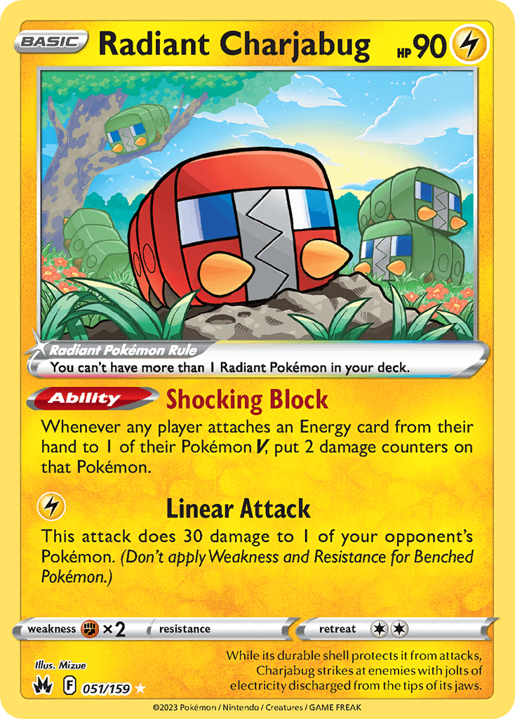 Radiant Charjabug 51 — Sword & Shield: Crown Zenith