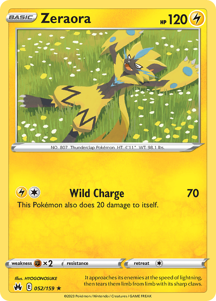 Zeraora 52 — Sword & Shield: Crown Zenith