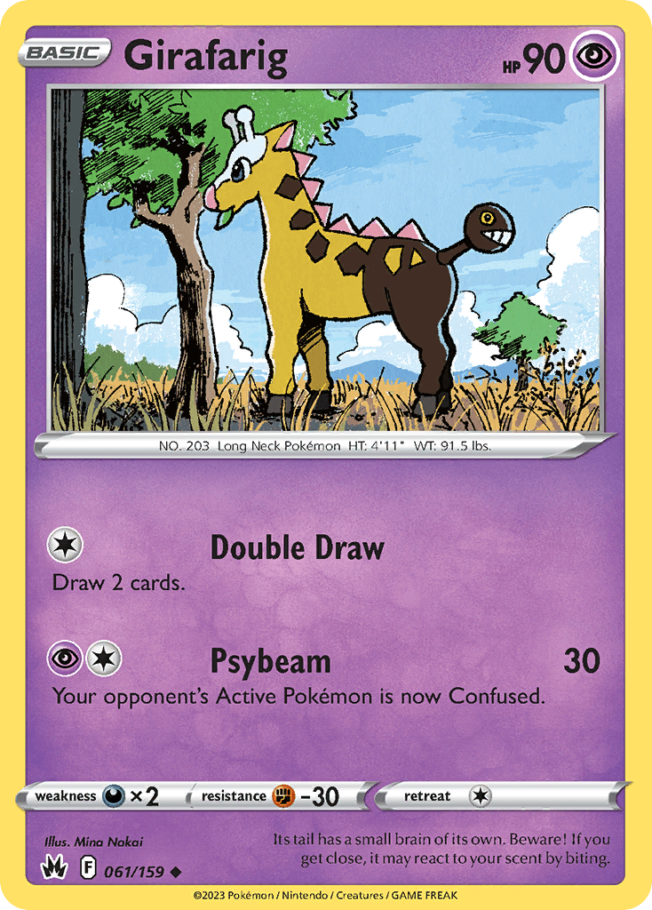 Girafarig 61 — Sword & Shield: Crown Zenith