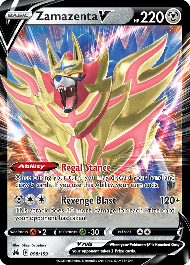 Zamazenta V 98 — Sword & Shield: Crown Zenith