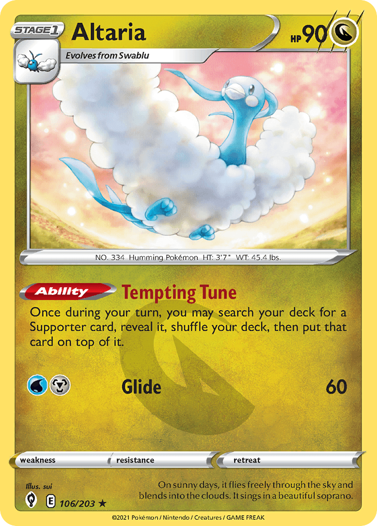 Altaria 106 — Sword & Shield: Evolving Skies
