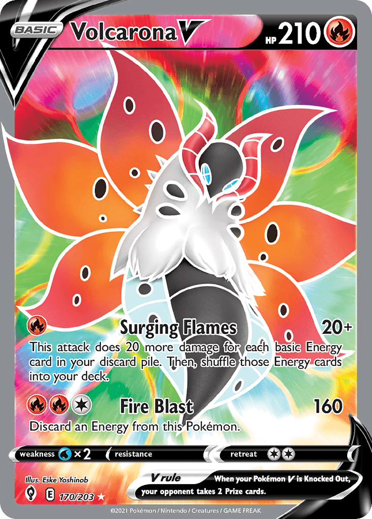 Volcarona V 170 — Sword & Shield: Evolving Skies