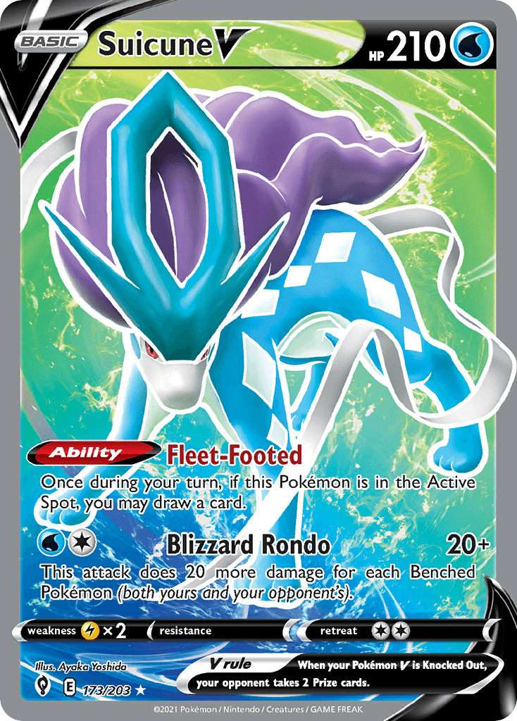 Suicune V 173 — Sword & Shield: Evolving Skies