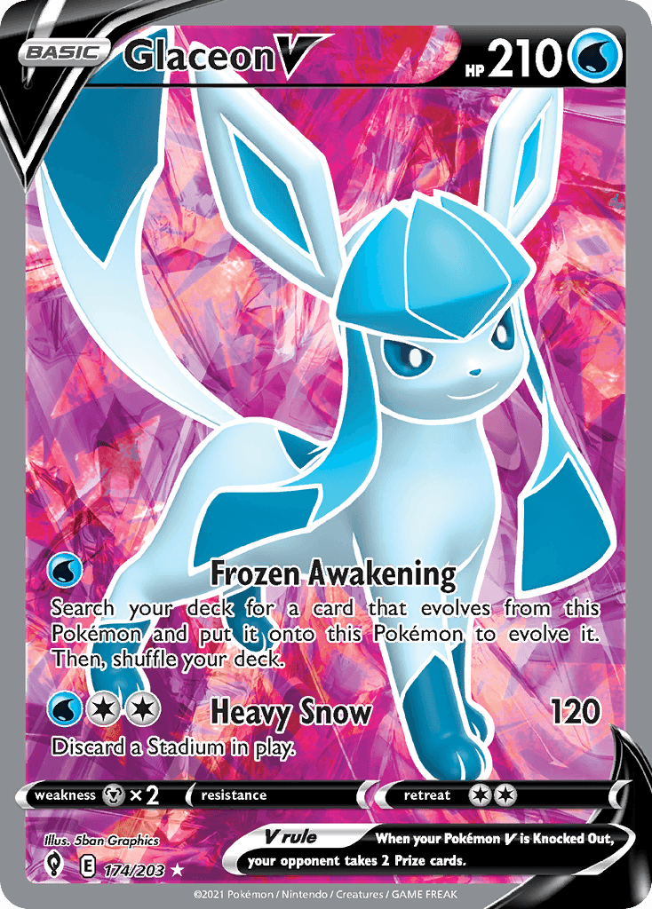 Glaceon V 174 — Sword & Shield: Evolving Skies