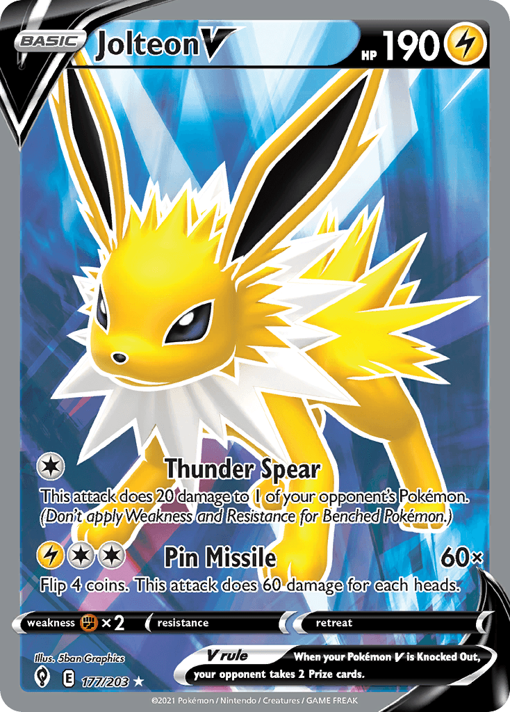 Jolteon V 177 — Sword & Shield: Evolving Skies