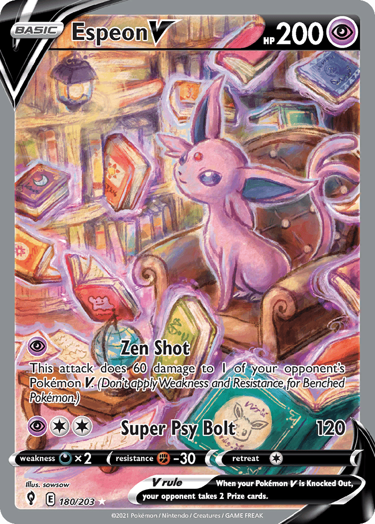 Espeon V 180 — Sword & Shield: Evolving Skies