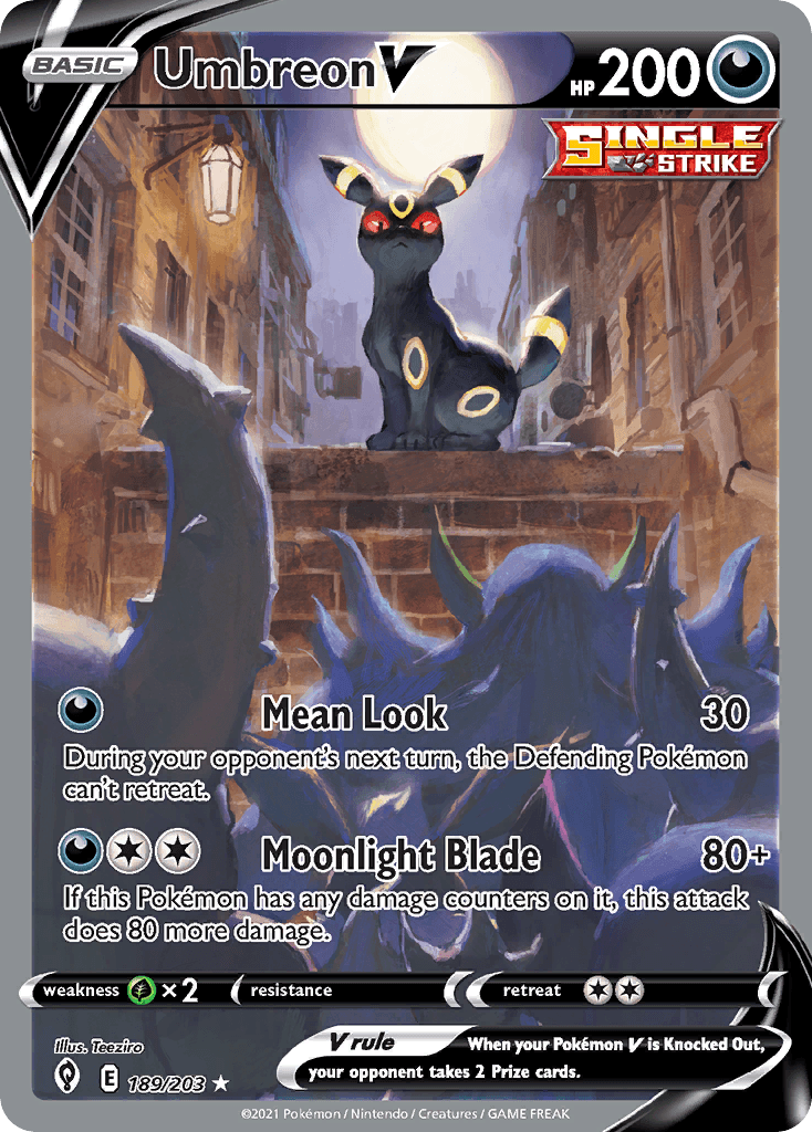 Umbreon V 189 — Sword & Shield: Evolving Skies