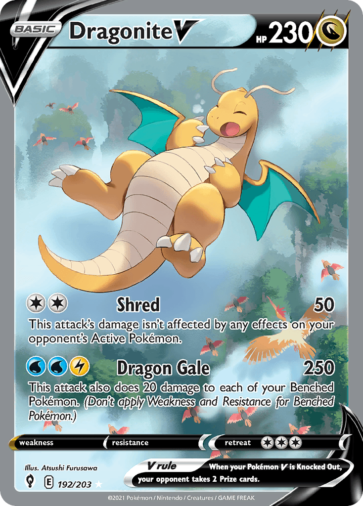 Dragonite V 192 — Sword & Shield: Evolving Skies