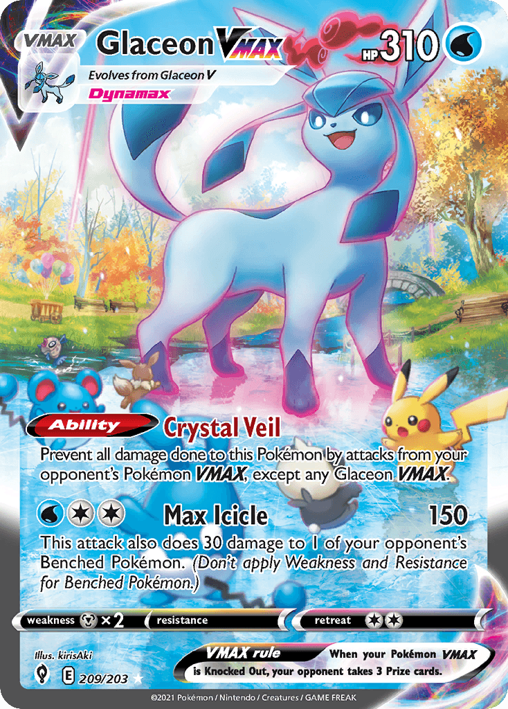 Glaceon VMAX 209 — Sword & Shield: Evolving Skies
