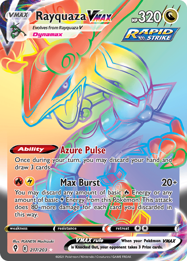 Rayquaza VMAX 217 — Sword & Shield: Evolving Skies
