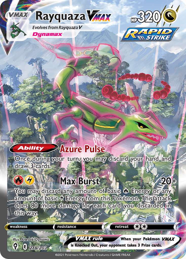 Rayquaza VMAX 218 — Sword & Shield: Evolving Skies