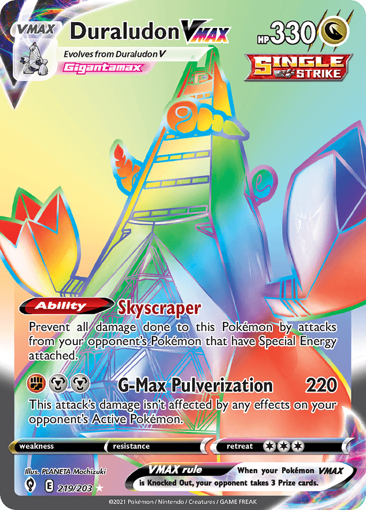 Duraludon VMAX 219 — Sword & Shield: Evolving Skies