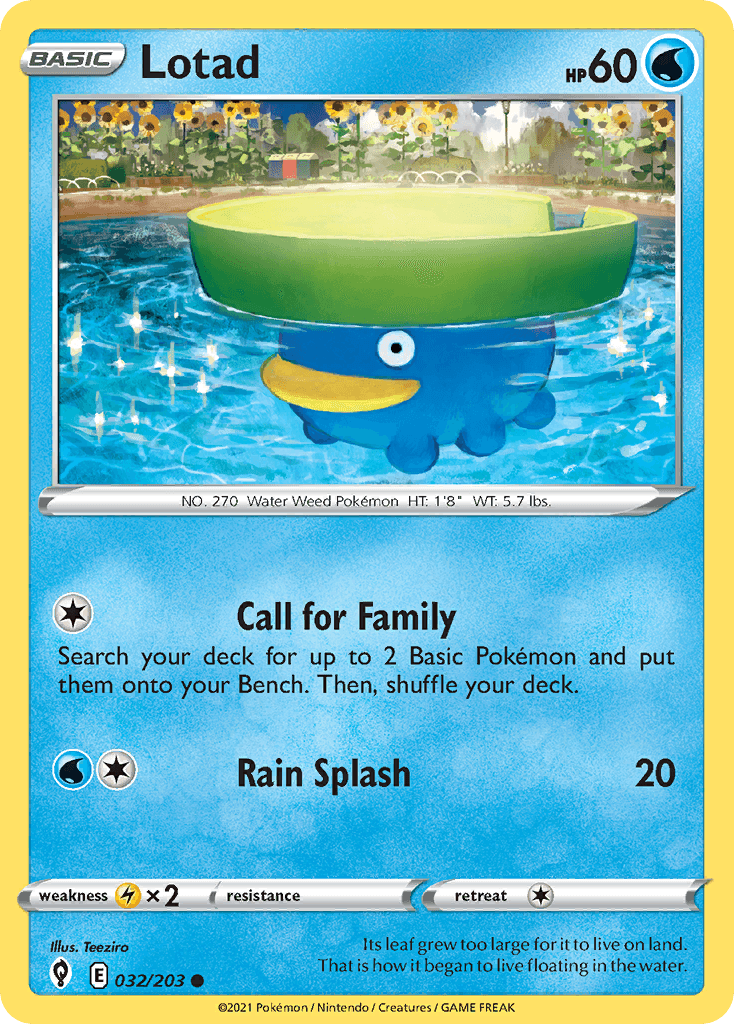 Lotad 32 — Sword & Shield: Evolving Skies