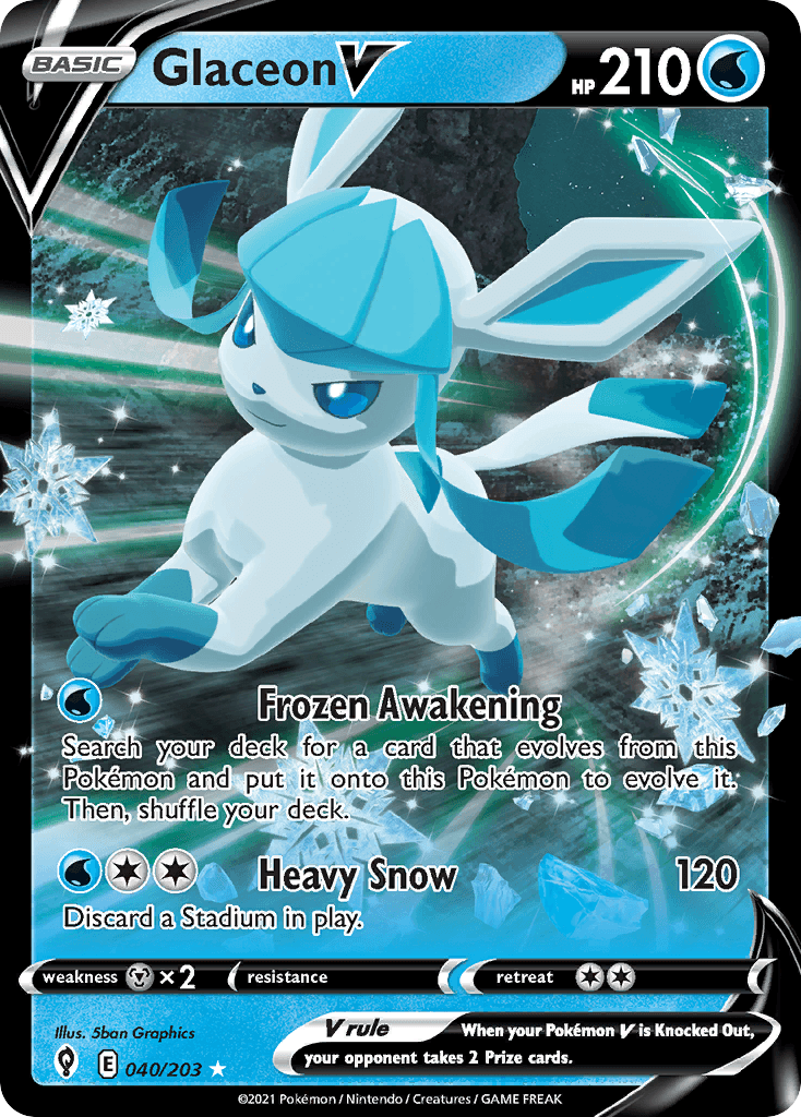 Glaceon V 40 — Sword & Shield: Evolving Skies
