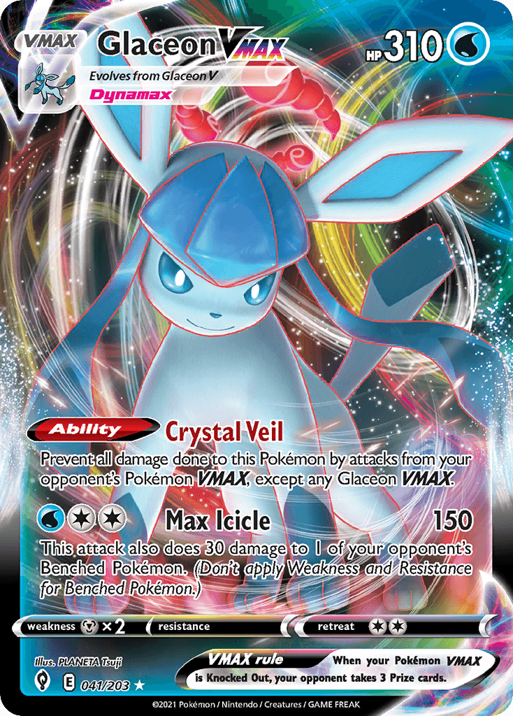 Glaceon VMAX 41 — Sword & Shield: Evolving Skies