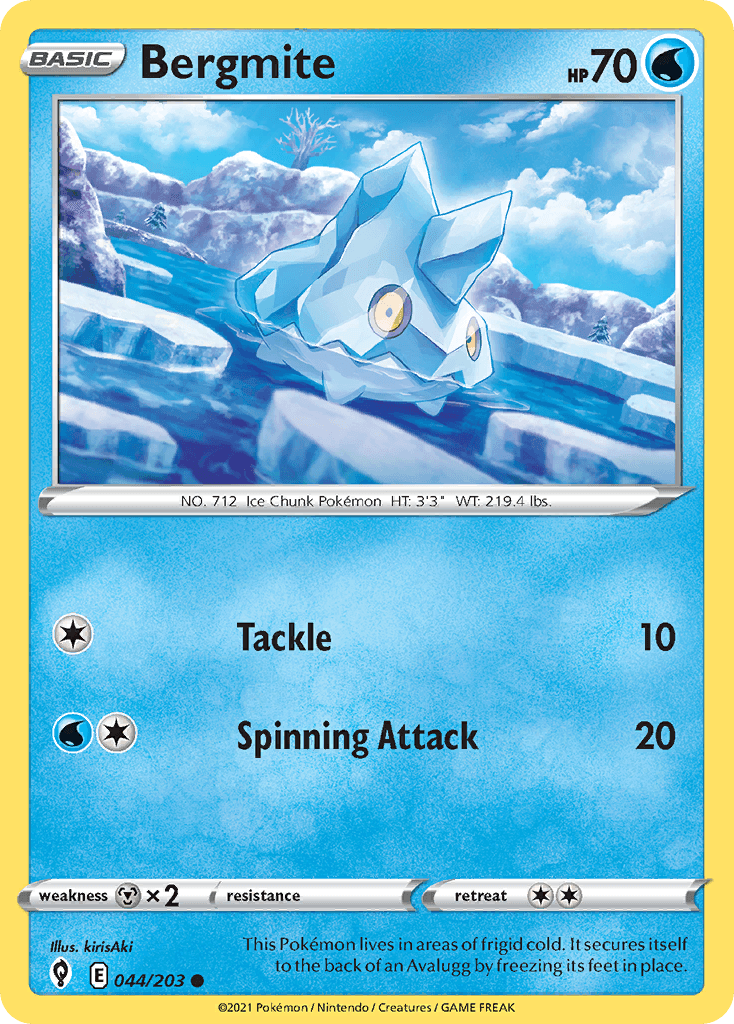 Bergmite 44 — Sword & Shield: Evolving Skies