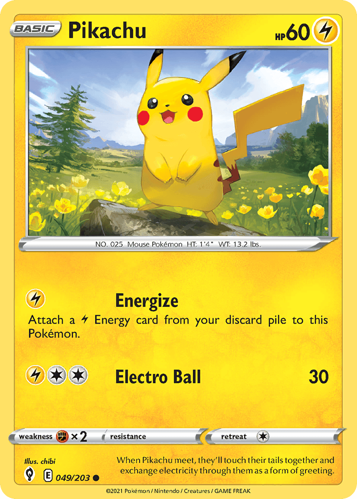 Pikachu 49 — Sword & Shield: Evolving Skies