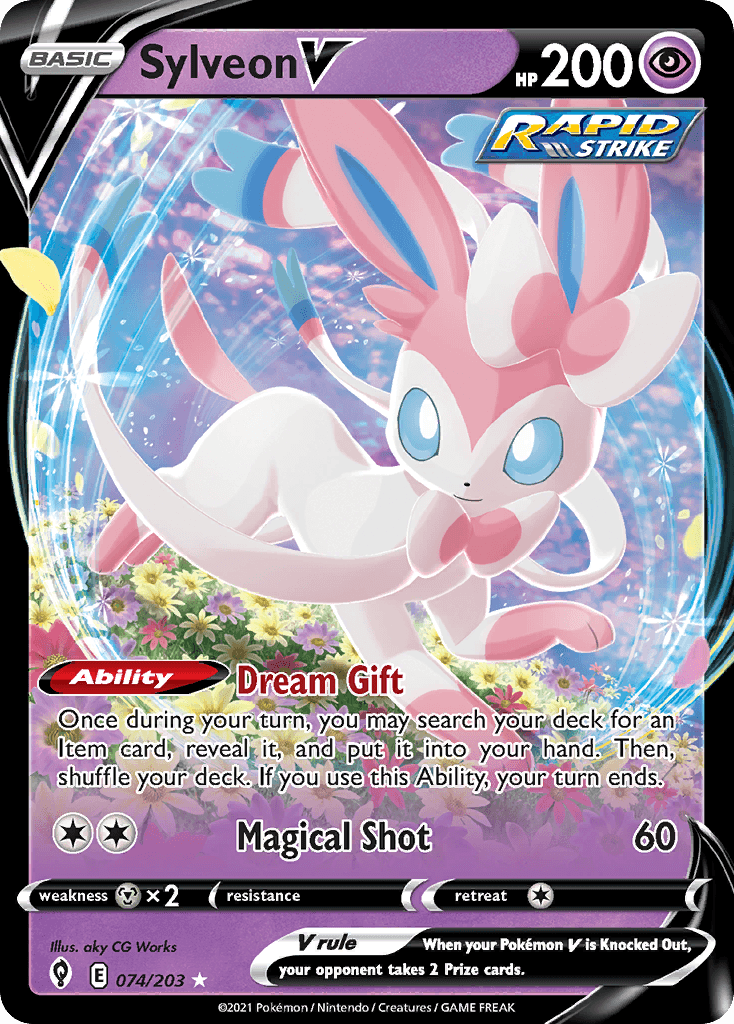 Sylveon V 74 — Sword & Shield: Evolving Skies