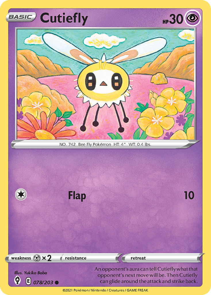 Cutiefly 78 — Sword & Shield: Evolving Skies