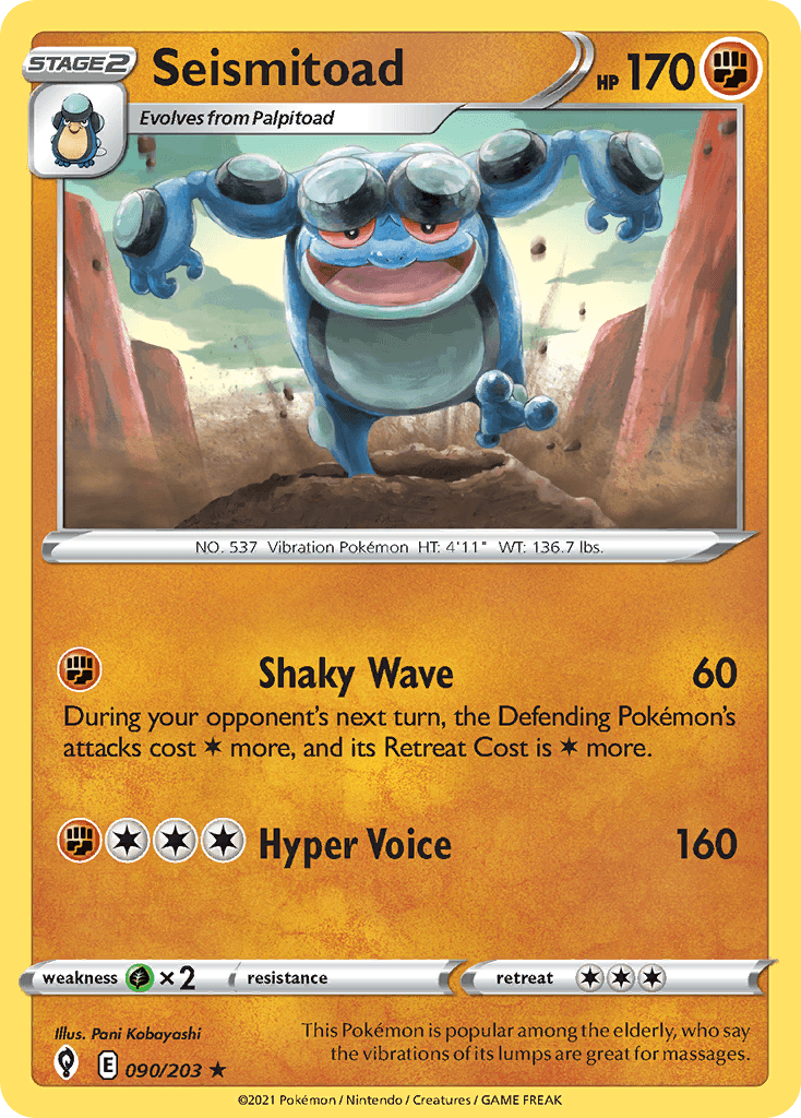 Seismitoad 90 — Sword & Shield: Evolving Skies