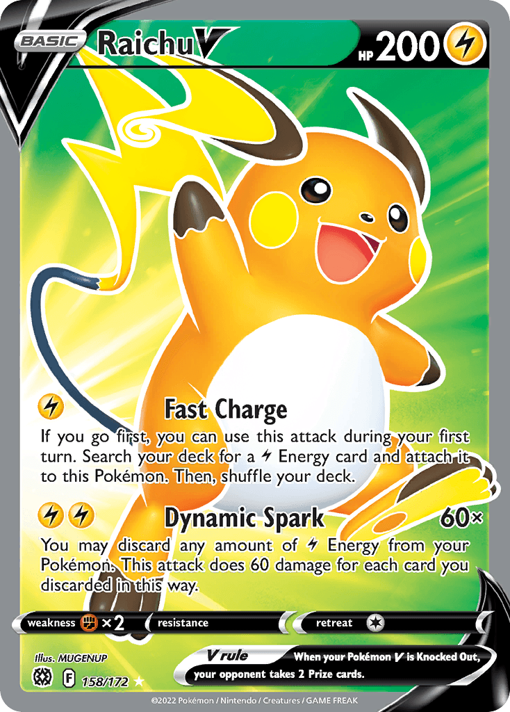 Raichu V 158 — Sword & Shield: Brilliant Stars