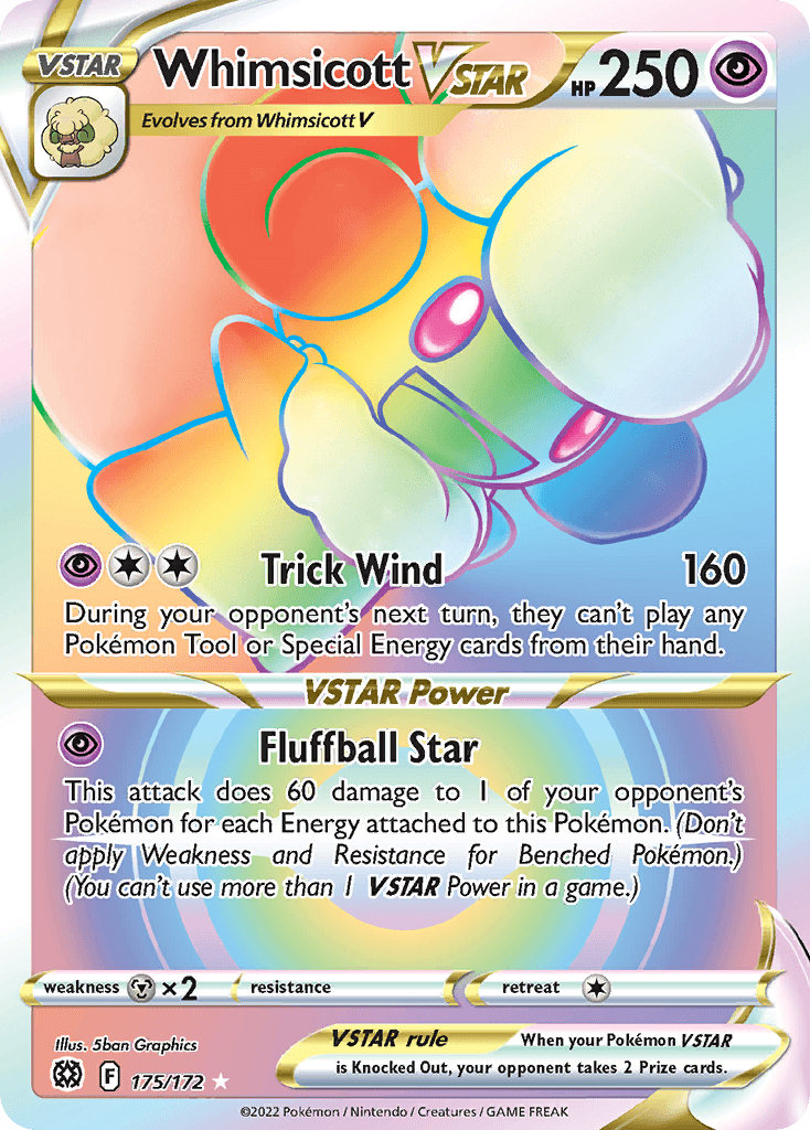 Whimsicott VSTAR 175 — Sword & Shield: Brilliant Stars