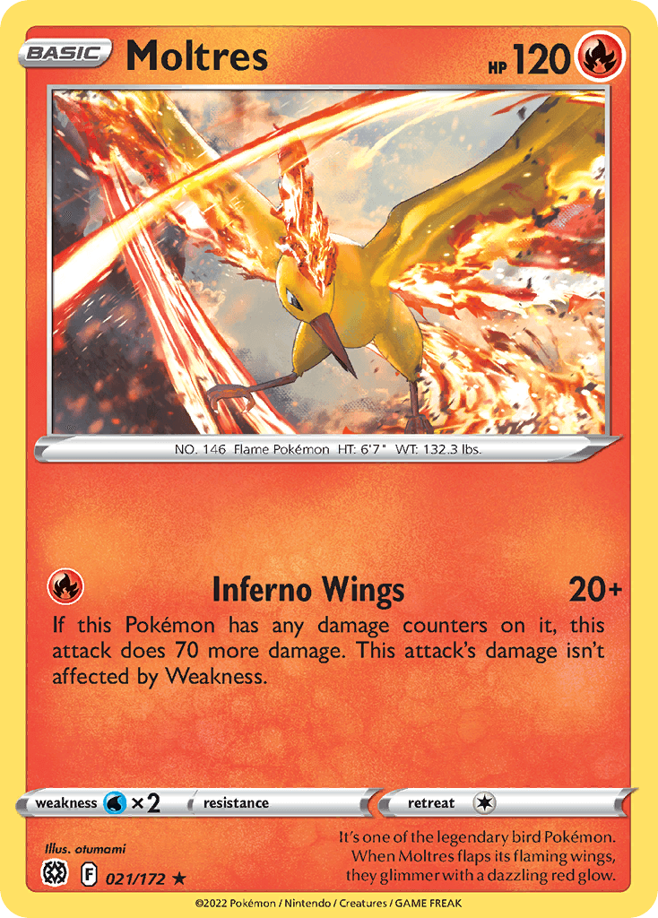 Moltres 21 — Sword & Shield: Brilliant Stars